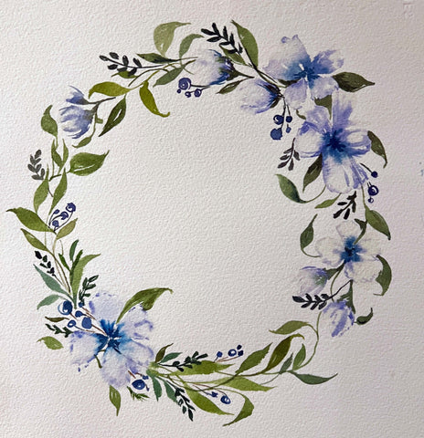 Spring Floral Watercolor Wreath Workshop